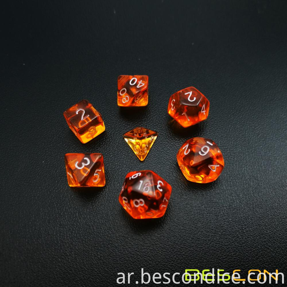 Gem Orange Polyhedral Rpg Mini Dice 2